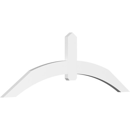Ekena Millwork Archdale Architectural Grade PVC Gable Bracket, 84"W x 28"H x 2"D x 6"F, 8/12 Pitch GBP084X28X0206ARC00